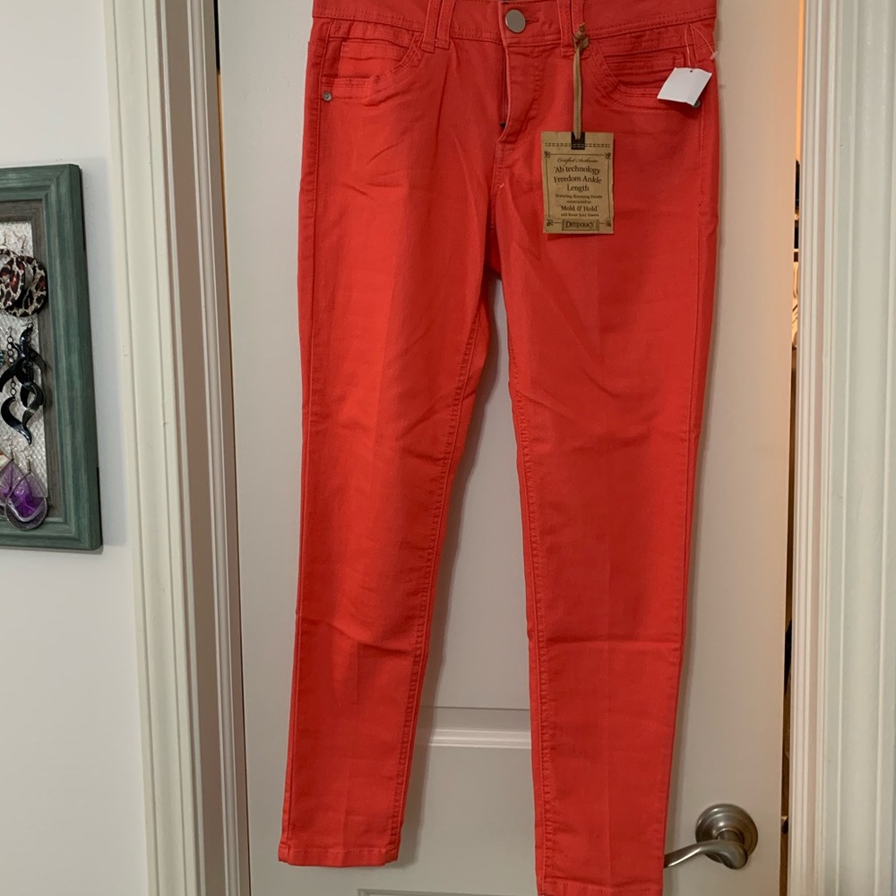 Salmon Skinny Jeans - Sz 6